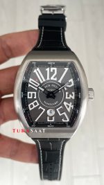 Franck Muller Vanguard Gri V45 Silver Super Clone Swiss ETA Saat ABF Factory
