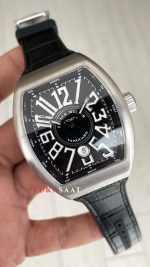 Franck Muller Vanguard Siyah V45 Silver Super Clone Swiss ETA Saat ABF Factory