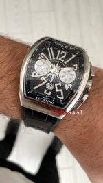 Franck Muller Vanguard Yachting Chronograph Siyah V45CCDT Silver 44mm Super Clone Swiss ETA Saat ABF Factory