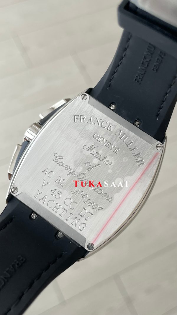Franck Muller Vanguard Yachting Chronograph Siyah V45CCDT Silver 44mm Super Clone Swiss ETA Saat ABF Factory Franck Muller Vanguard Yachting Chronograph Siyah V45CCDT Silver 44mm Super Clone Swiss ETA Saat ABF Factory