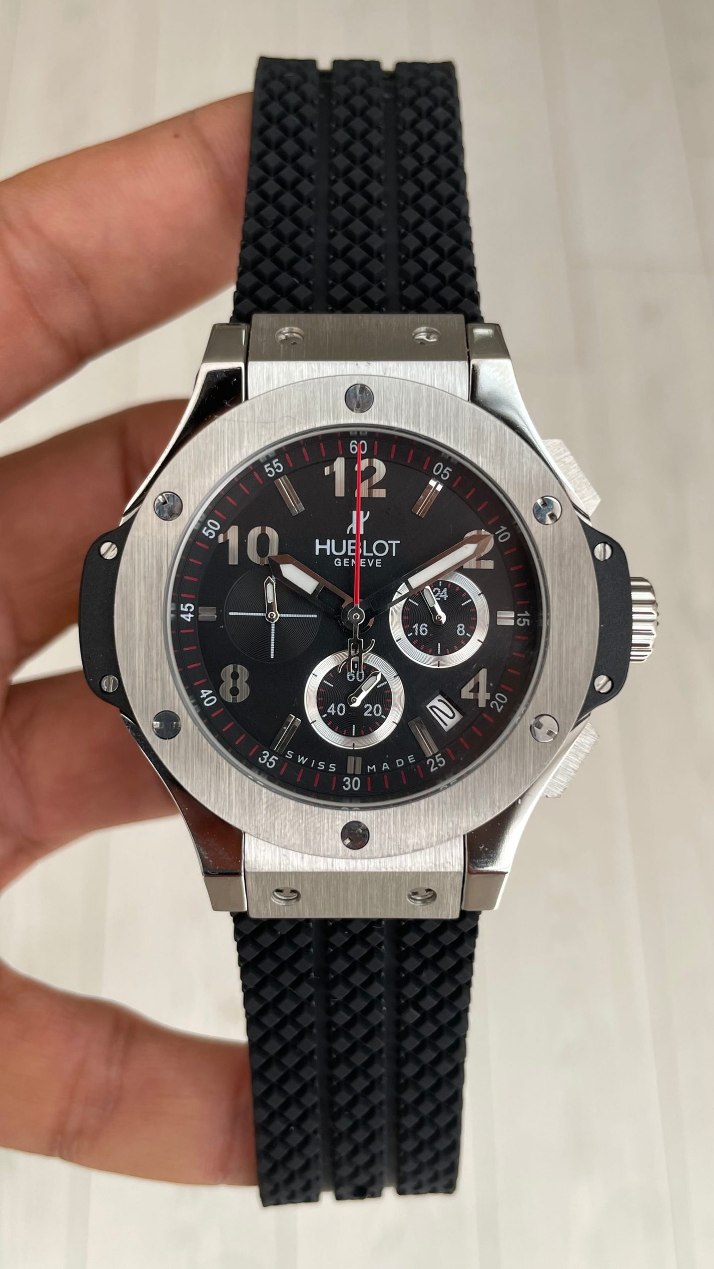 Hublot Big Bang 44mm Silver Replika Saat Hublot Big Bang 44mm Silver Replika Saat
