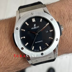 Hublot Classic Fusion Siyah Kadran 42mm Silver Replika Saat