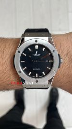 Hublot Classic Fusion Siyah Kadran 42mm Silver Replika Saat