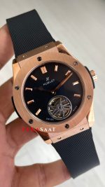 Hublot Classic Fusion Tourbillon Siyah Kadran 42mm Rose Replika Saat