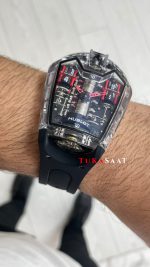 Hublot LaFerrari MP-05 Tourbillon Black Sapphire 46mm Siyah Şeffaf Replika Saat