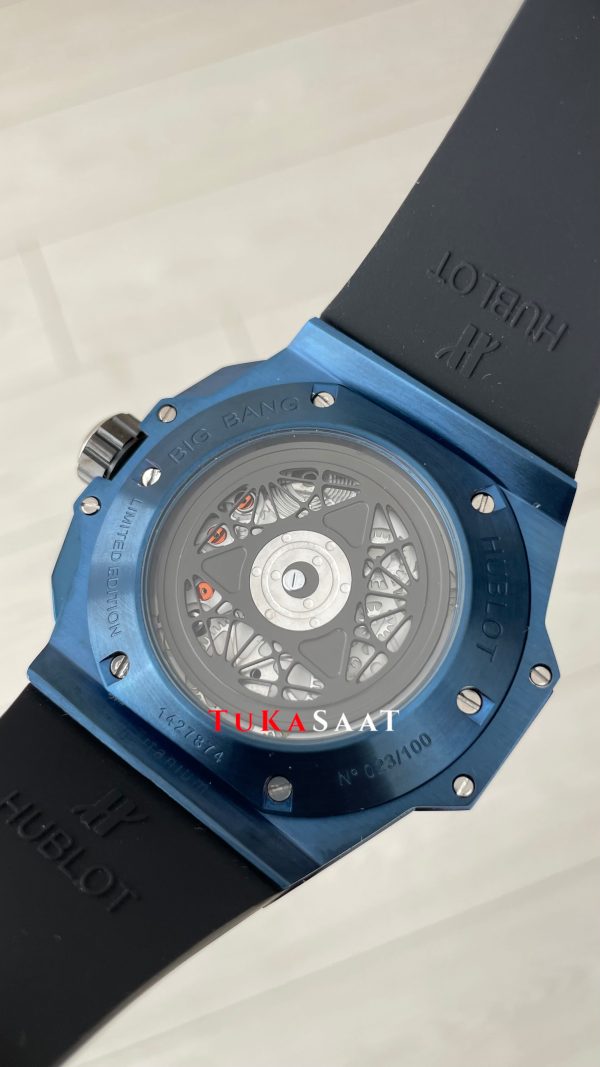 Hublot Sang Bleu II Blue 45mm Mavi Kadran Replika Saat