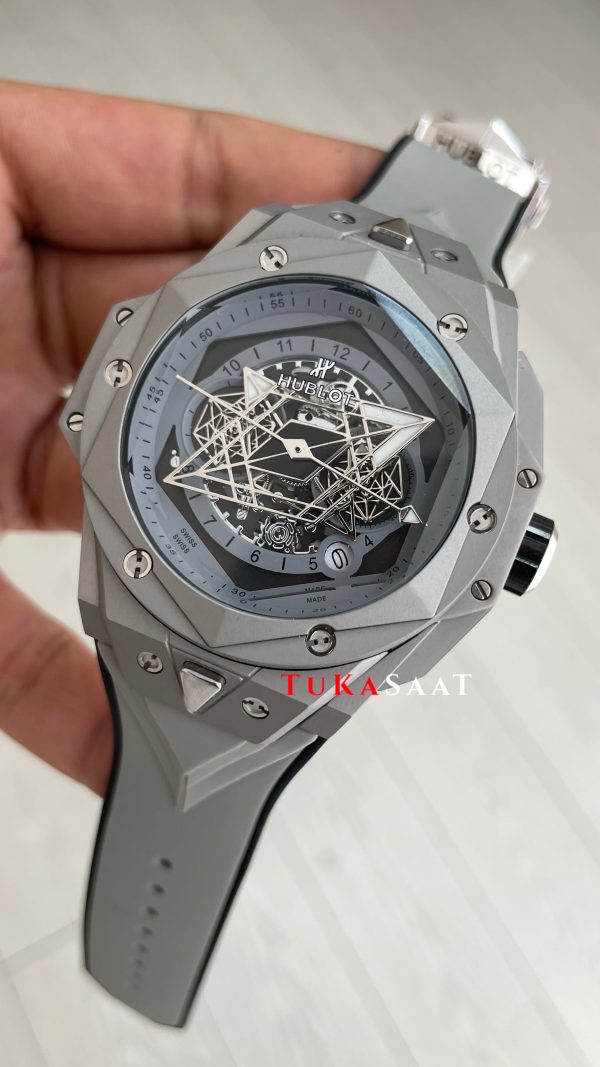 Hublot Sang Bleu II Grey 45mm Replika Saat
