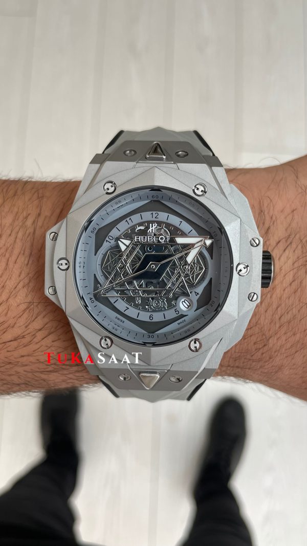 Hublot Sang Bleu II Grey 45mm Replika Saat