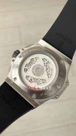 Hublot Sang Bleu II Siyah Kadran 45mm Silver Replika Saat