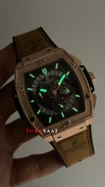 Hublot Spirit Of Big Bang King Senna Champion Kahverengi 45mm Rose Replika Saat