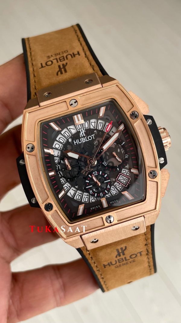 Hublot Spirit Of Big Bang King Senna Champion Kahverengi 45mm Rose Replika Saat Hublot Spirit Of Big Bang King Senna Champion Kahverengi 45mm Rose Replika Saat