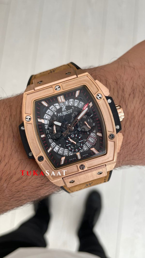 Hublot Spirit Of Big Bang King Senna Champion Kahverengi 45mm Rose Replika Saat Hublot Spirit Of Big Bang King Senna Champion Kahverengi 45mm Rose Replika Saat