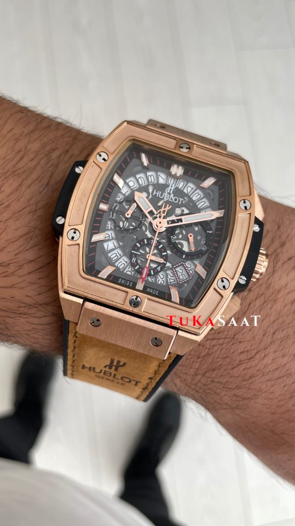Hublot Spirit Of Big Bang King Senna Champion Kahverengi 45mm Rose Replika Saat Hublot Spirit Of Big Bang King Senna Champion Kahverengi 45mm Rose Replika Saat