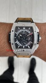 Hublot Spirit Of Big Bang Senna Champion Kahverengi 45mm Silver Replika Saat