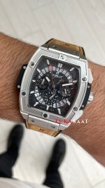 Hublot Spirit Of Big Bang Senna Champion Kahverengi 45mm Silver Replika Saat