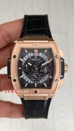 Hublot Spirit Of Big Bang Senna Champion Siyah 45mm Rose Replika Saat