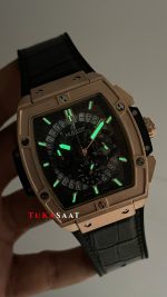 Hublot Spirit Of Big Bang Senna Champion Siyah 45mm Rose Replika Saat