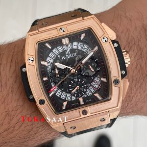 Hublot Spirit Of Big Bang Senna Champion Siyah 45mm Rose Replika Saat