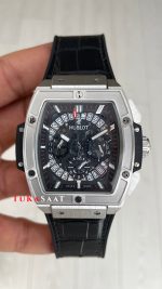Hublot Spirit Of Big Bang Senna Champion Siyah 45mm Silver Replika Saat