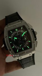 Hublot Spirit Of Big Bang Senna Champion Siyah 45mm Silver Replika Saat