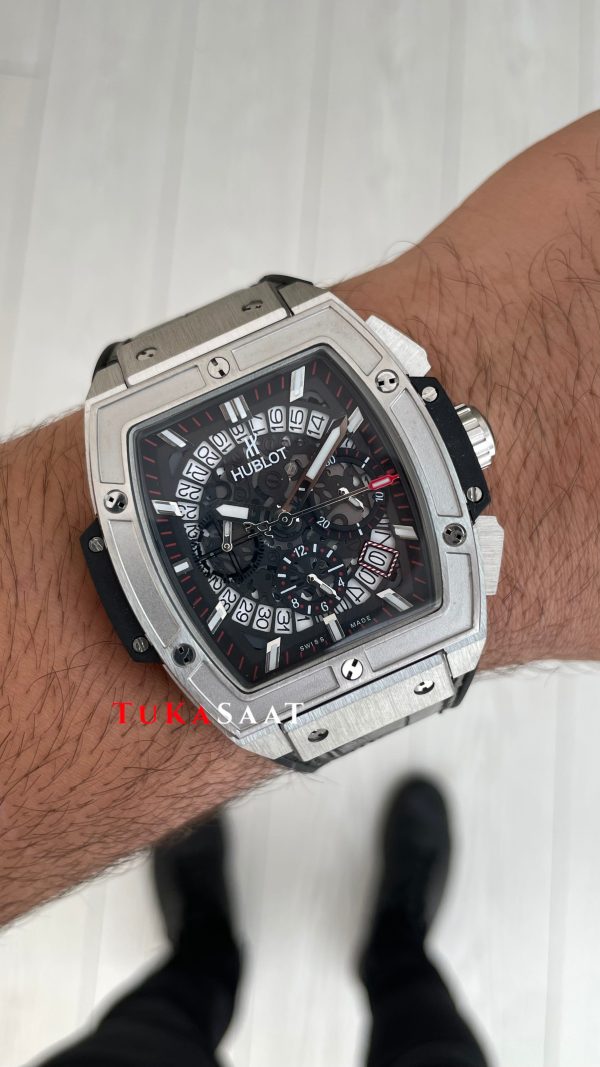 Hublot Spirit Of Big Bang Senna Champion Siyah 45mm Silver Replika Saat Hublot Spirit Of Big Bang Senna Champion Siyah 45mm Silver Replika Saat