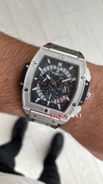 Hublot Spirit Of Big Bang Senna Champion Siyah 45mm Silver Replika Saat