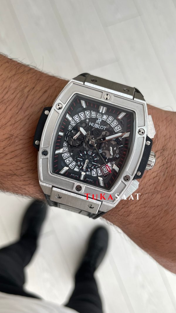 Hublot Spirit Of Big Bang Senna Champion Siyah 45mm Silver Replika Saat Hublot Spirit Of Big Bang Senna Champion Siyah 45mm Silver Replika Saat