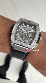 Hublot Spirit Of Big Bang Senna Champion Siyah 45mm Silver Replika Saat
