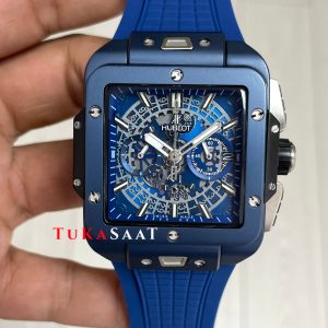 Hublot Square Bang Mavi Kadran 45mm Blue Replika Saat