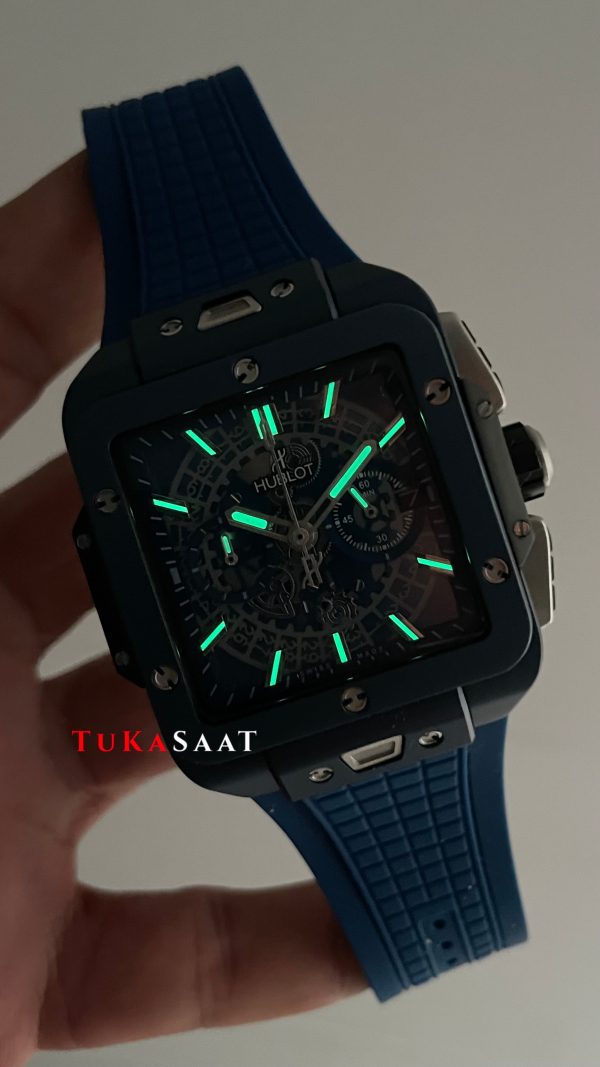Hublot Square Bang Mavi Kadran 45mm Blue Replika Saat
