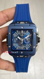 Hublot Square Bang Mavi Kadran 45mm Blue Replika Saat
