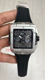Hublot Square Bang Siyah Kadran 45mm Grey Replika Saat