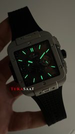 Hublot Square Bang Siyah Kadran 45mm Grey Replika Saat