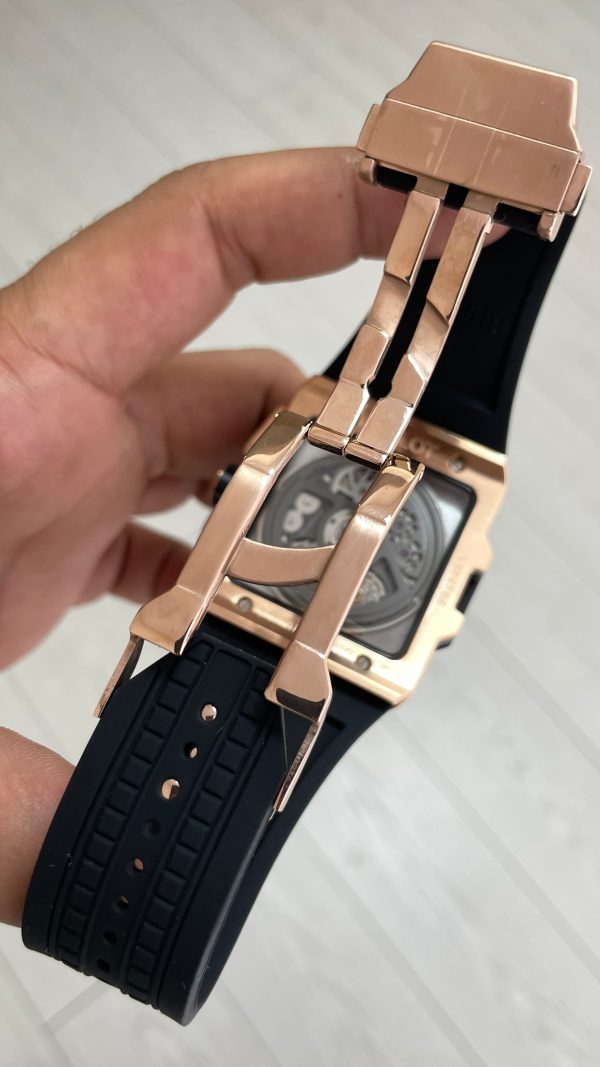 Hublot Square Bang Siyah Kadran 45mm Rose Replika Saat