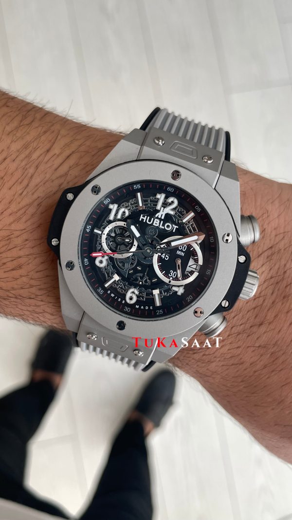 Hublot Unico Big Bang 44mm Grey Replika Saat Hublot Unico Big Bang 44mm Grey Replika Saat