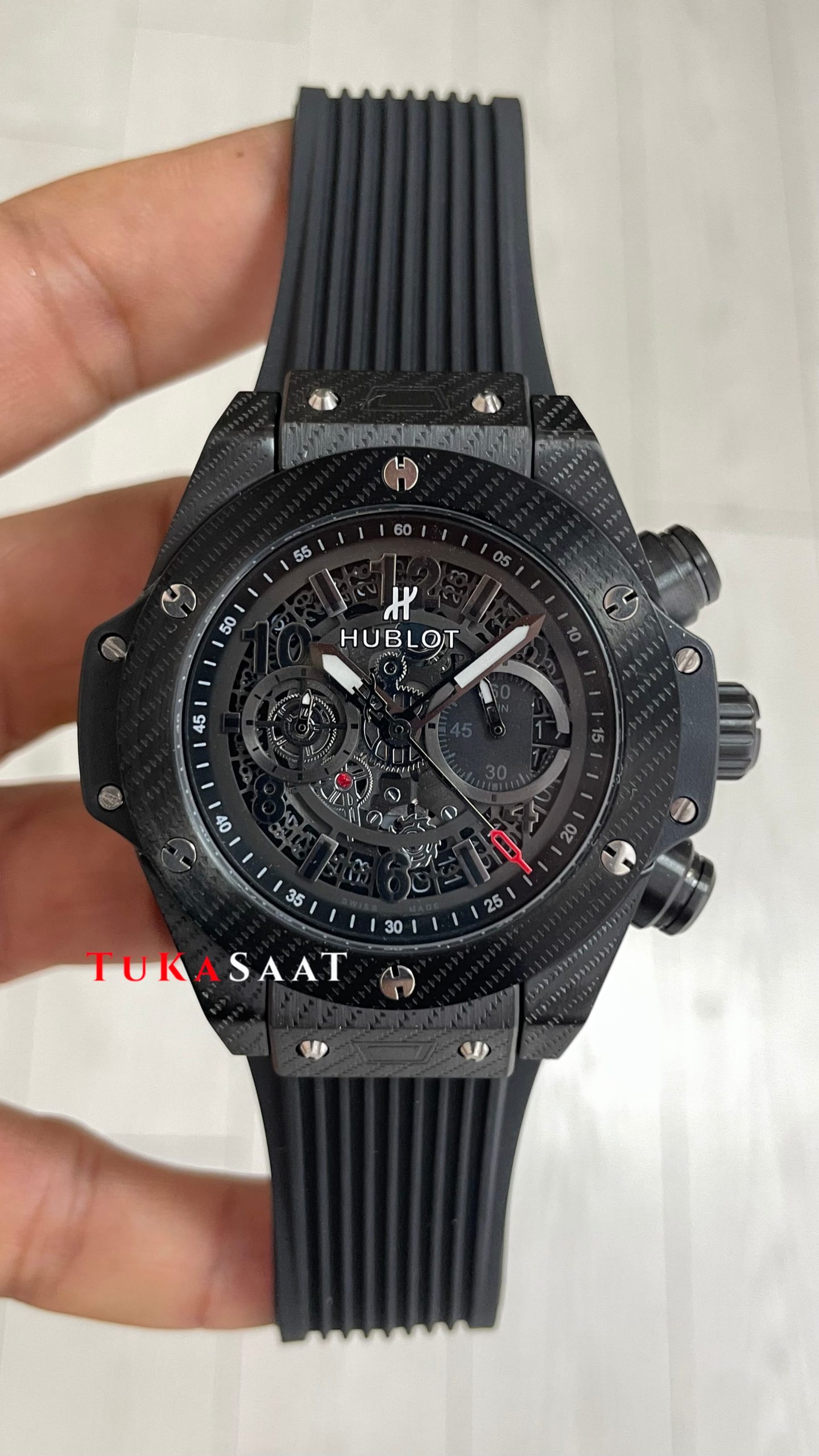 Hublot Unico Big Bang Black Magic 44mm Siyah Replika Saat Hublot Unico Big Bang Black Magic 44mm Siyah Replika Saat