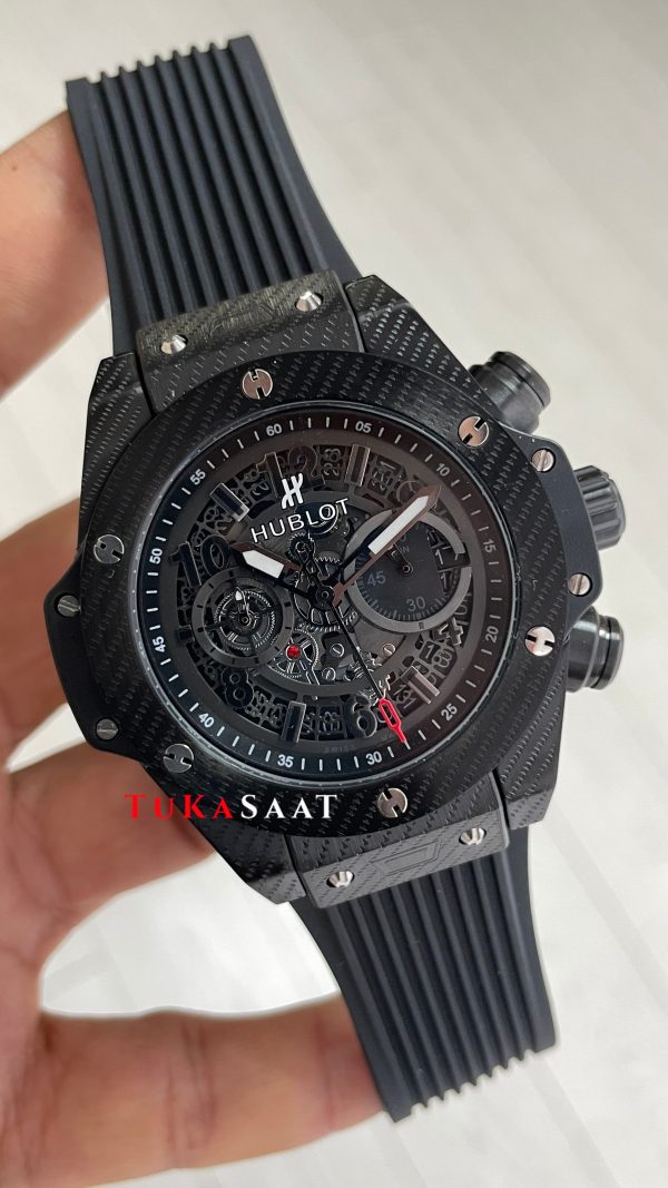 Hublot Unico Big Bang Black Magic 44mm Siyah Replika Saat Hublot Unico Big Bang Black Magic 44mm Siyah Replika Saat