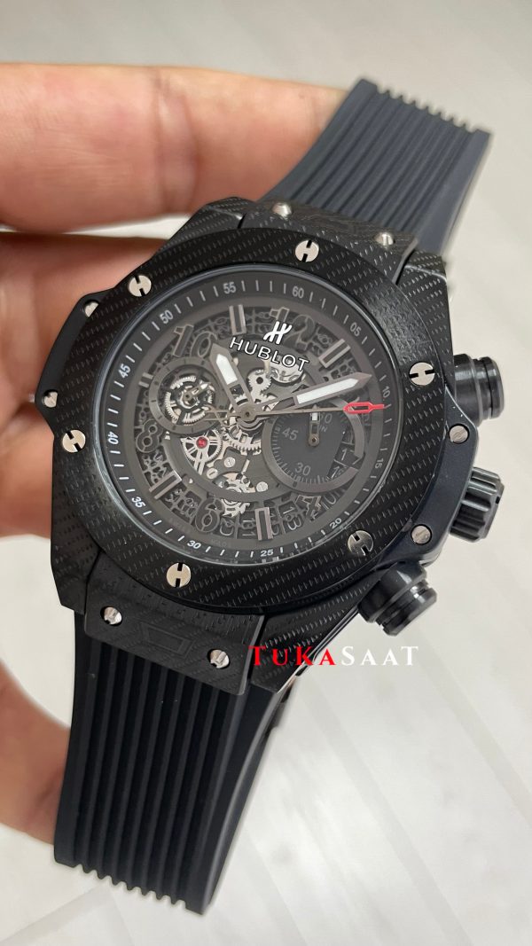 Hublot Unico Big Bang Black Magic 44mm Siyah Replika Saat Hublot Unico Big Bang Black Magic 44mm Siyah Replika Saat