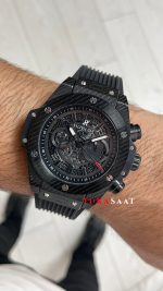 Hublot Unico Big Bang Black Magic 44mm Siyah Replika Saat