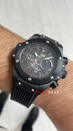 Hublot Unico Big Bang Black Magic 44mm Siyah Replika Saat