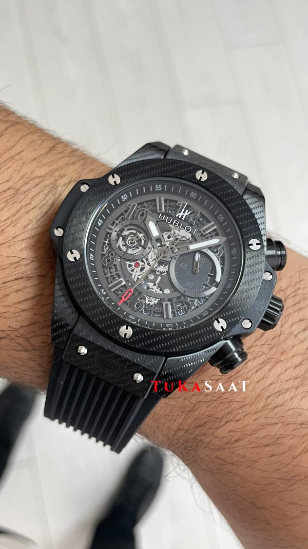 Hublot Unico Big Bang Black Magic 44mm Siyah Replika Saat Hublot Unico Big Bang Black Magic 44mm Siyah Replika Saat