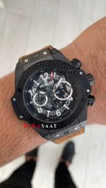 Hublot Unico Big Bang Kahverengi 44mm Black PVD Replika Saat