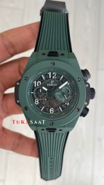 Hublot Unico Dark Green Seramik 44mm Yeşil Kadran Replika Saat