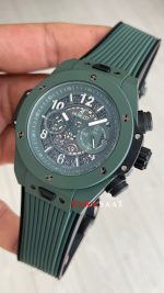 Hublot Unico Dark Green Seramik 44mm Yeşil Kadran Replika Saat