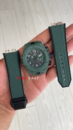 Hublot Unico Dark Green Seramik 44mm Yeşil Kadran Replika Saat