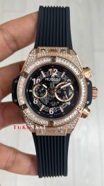 Hublot Unico Diamond Big Bang King 44mm Rose Replika Saat