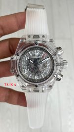 Hublot Unico Sapphire 42mm Şeffaf Replika Saat