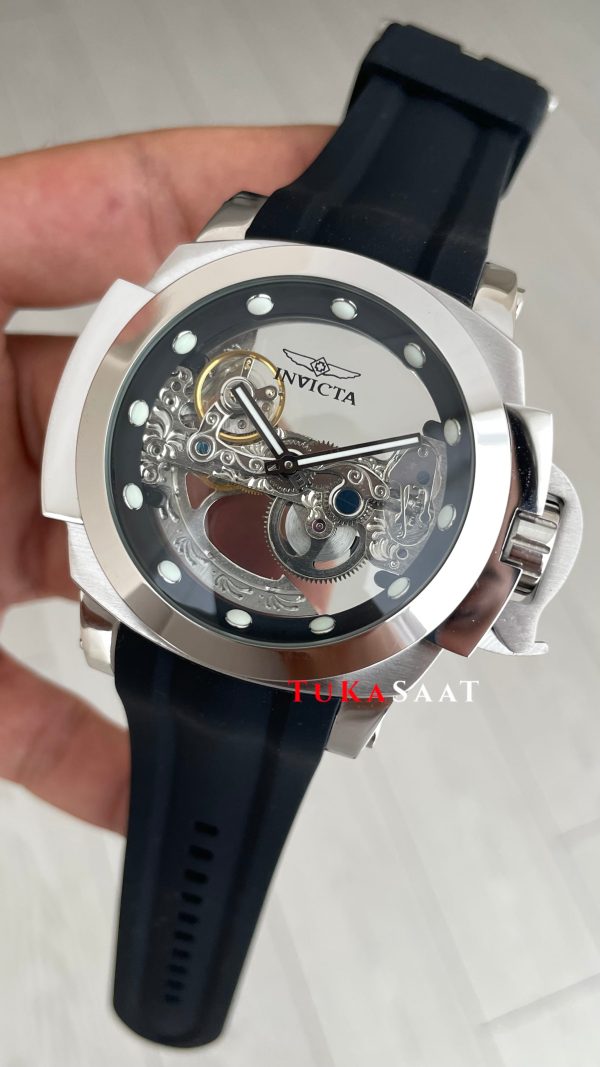 Invicta Coalition Forces Skeleton 24707 Silver 56mm Replika Saat Invicta Coalition Forces Skeleton 24707 Silver 56mm Replika Saat