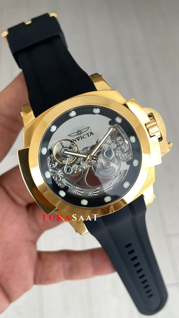 Invicta Coalition Forces Skeleton 24708 Gold 56mm Replika Saat Invicta Coalition Forces Skeleton 24708 Gold 56mm Replika Saat