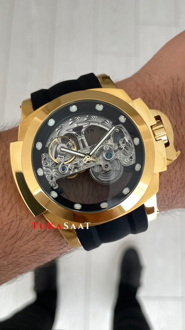 Invicta Coalition Forces Skeleton 24708 Gold 56mm Replika Saat Invicta Coalition Forces Skeleton 24708 Gold 56mm Replika Saat
